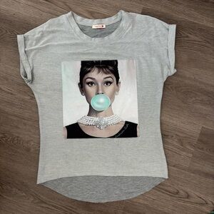 Italian Iconic Audrey Hepburn Graphic Tee